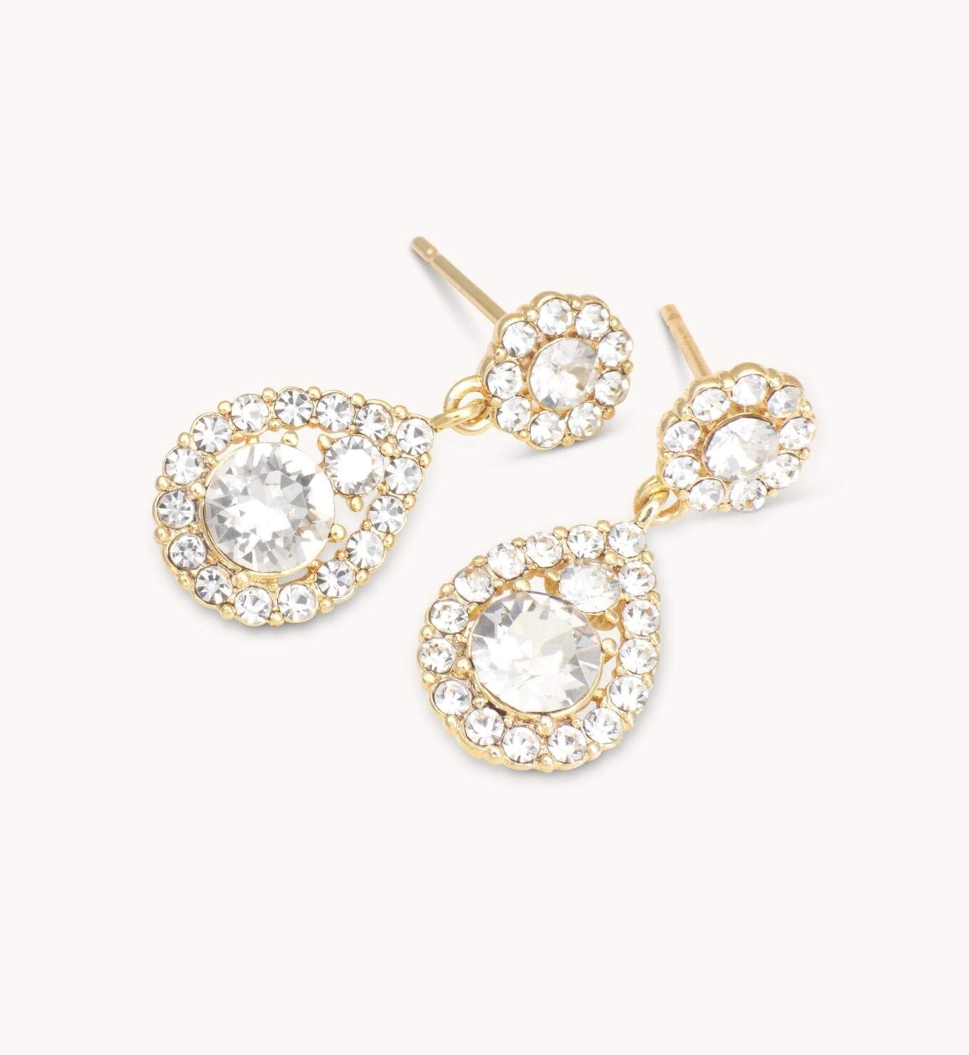 PETITE SOFIA EARRINGS – CRYSTAL (GOLD)